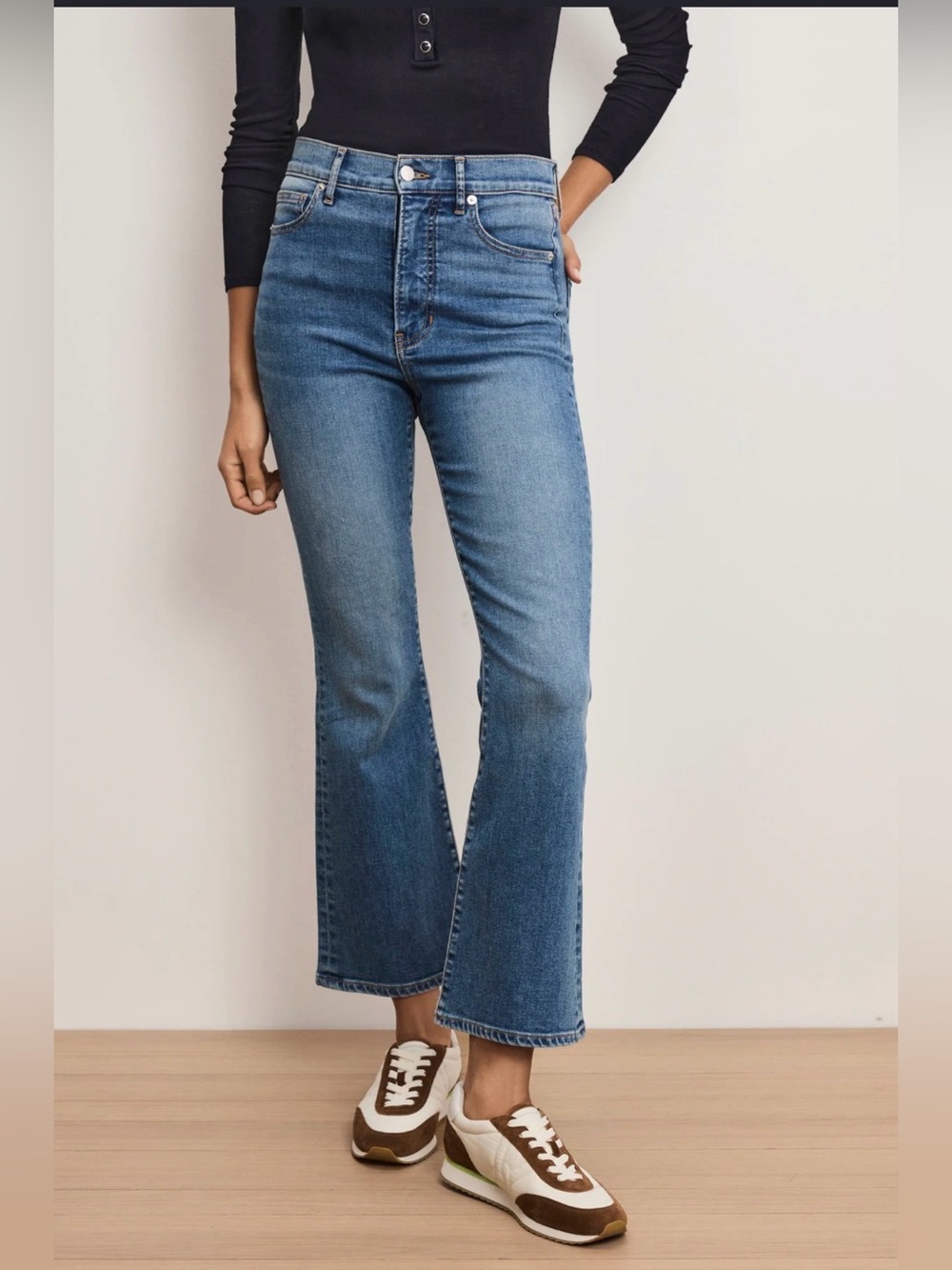 Veronica Beard Carson Ankle Flare Jeans in French Kiss Wash Size 32